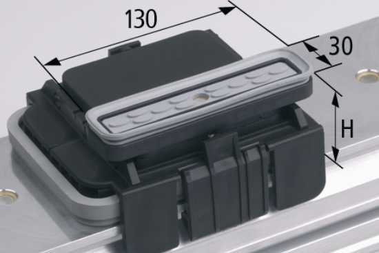 Vakuový blokVCBL-K1 130x30 H=85 mm L (podélný) pro úzké elementy