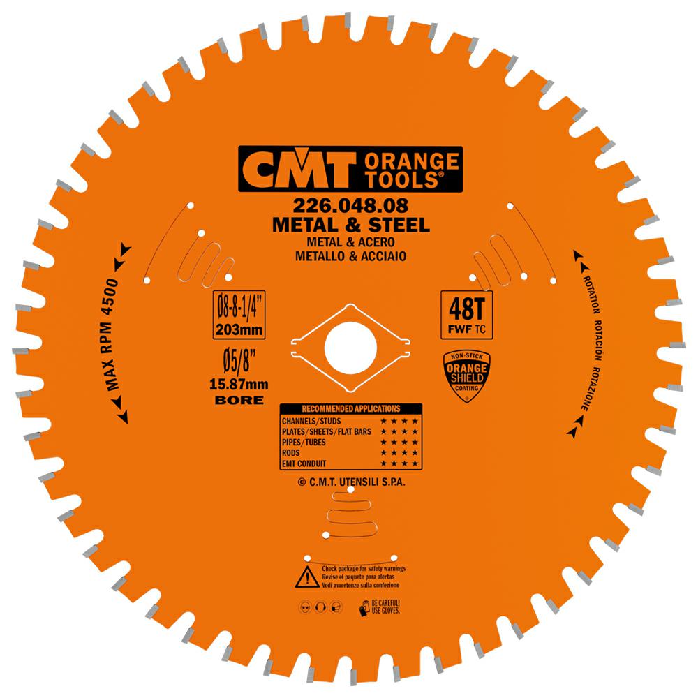 CMT - Pilový kotouč na kov a ocel D=210 F=15,87 Z=48 K=2,2/1,8