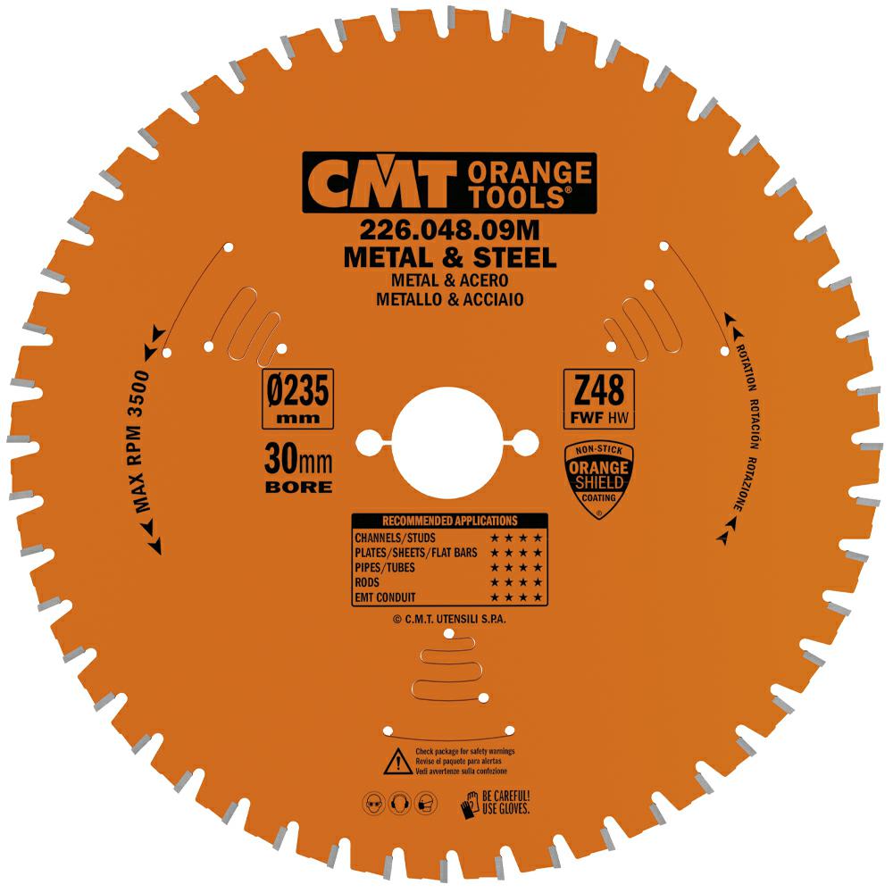 CMT - Pilový kotouč na kov a ocel D=235 F=30 Z=48 K=2,2/1,8