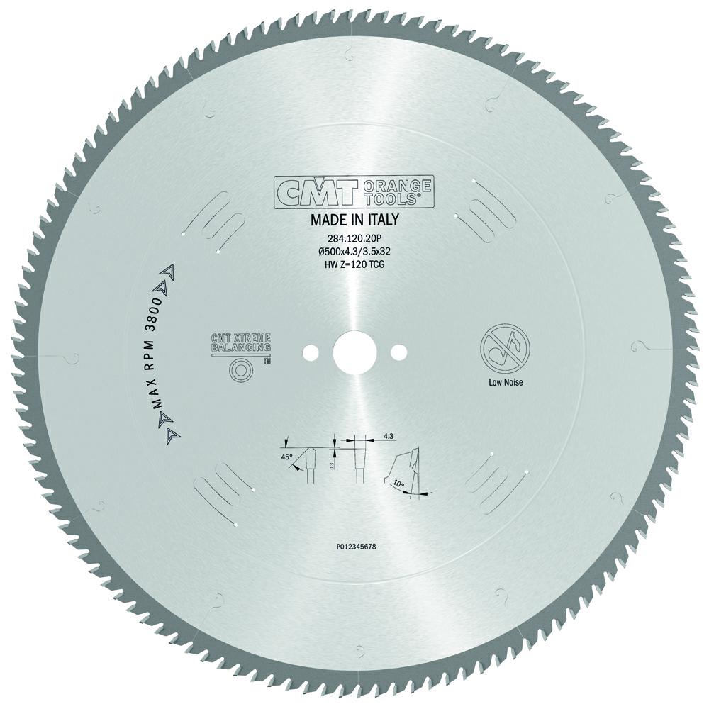 CMT - Pilový kotouč na plast a neželezné kovy D=500 F=32 Z=120 K=4,3/3,5