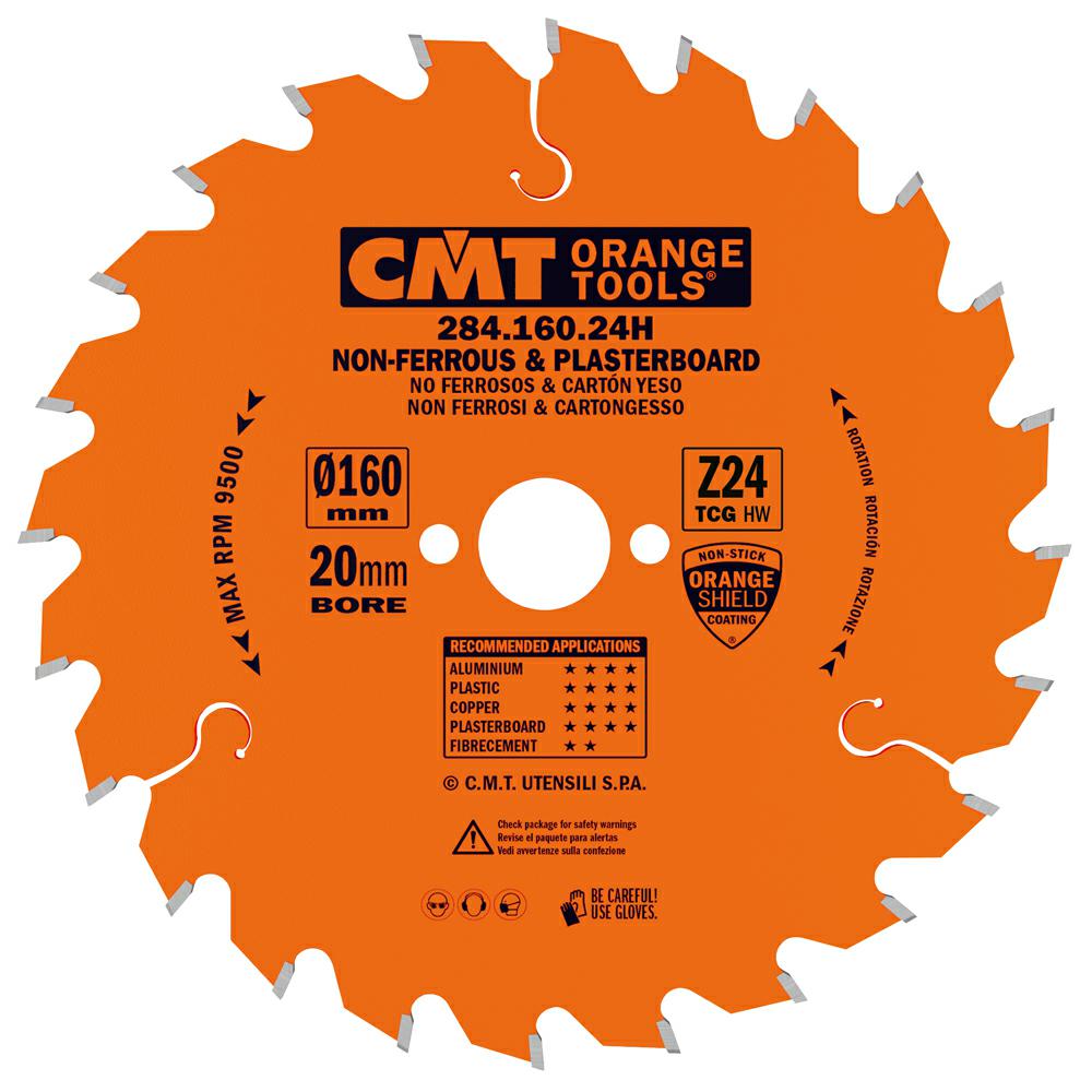 CMT - Pilový kotouč na plast a neželezné kovy D=160 F=20 Z=24 K=2,2/1,6