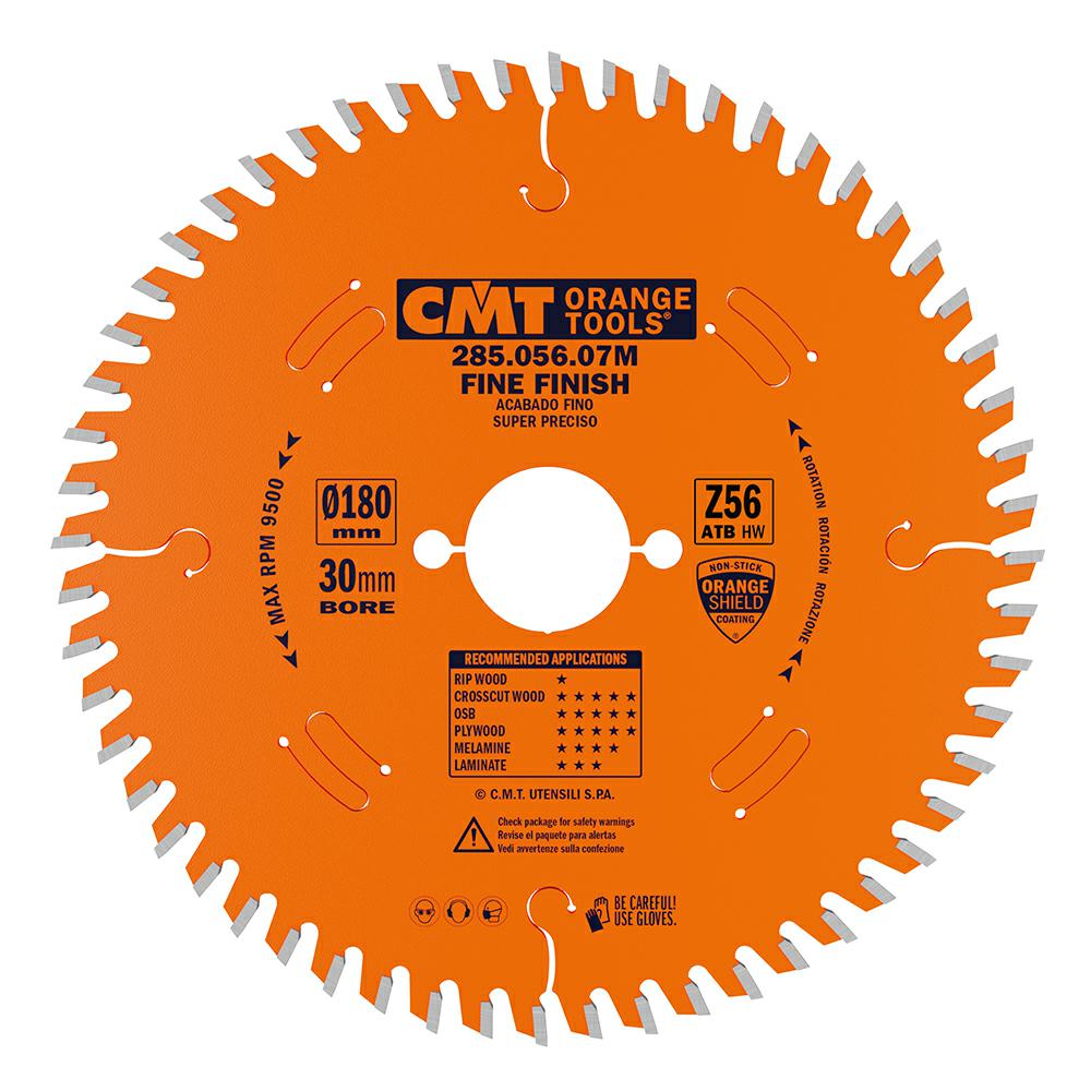 CMT - Pilový kotouč Industrial na dokončovací řezy (D180x3,2 d30 Z56 HM)