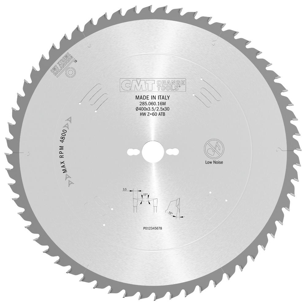 CMT - Pilový kotouč Industrial pro příčné řezy (D400x3,5 d30 Z60 HM)