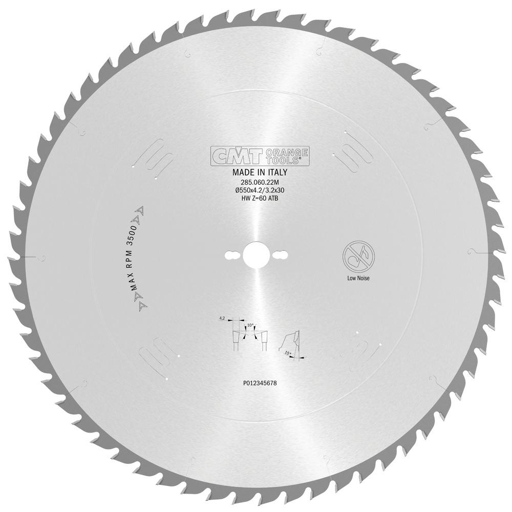 CMT - Pilový kotouč Industrial pro příčné řezy (D550x3,8 d30 Z60 HM)