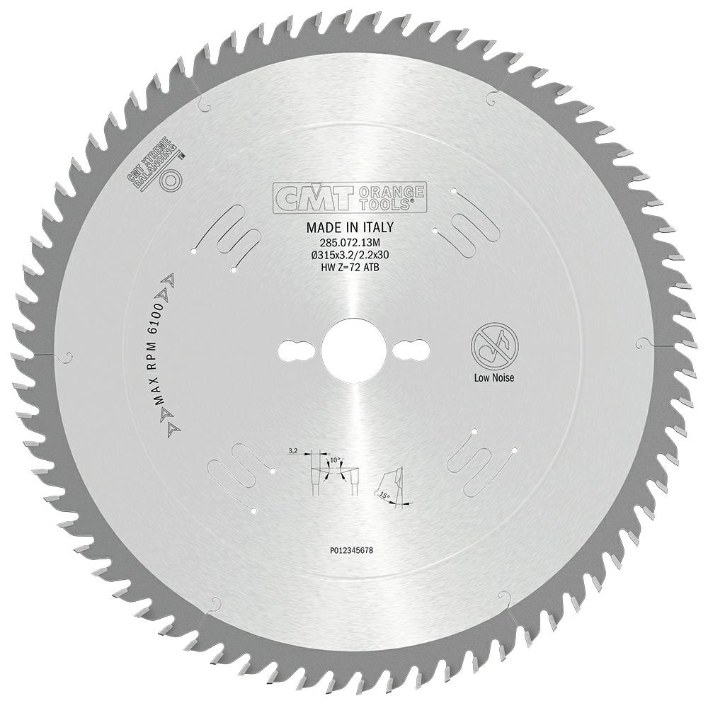 CMT - Pilový kotouč Industrial na dokončovací řezy (D315x3,2 d30 Z72 HM)