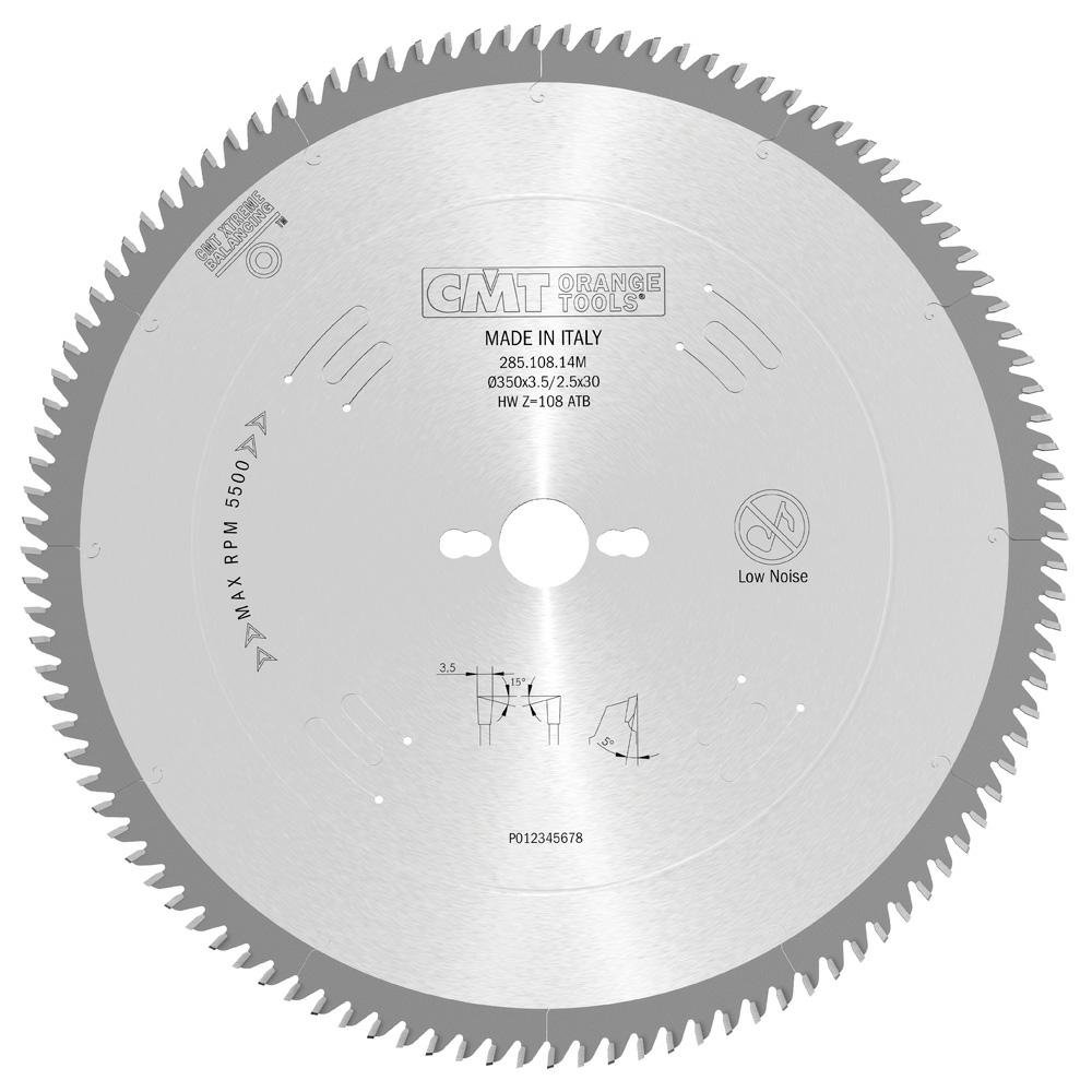 CMT - Pilový kotouč Industrial na dokončovací řezy (D350x3,5 d30 Z108 HM)