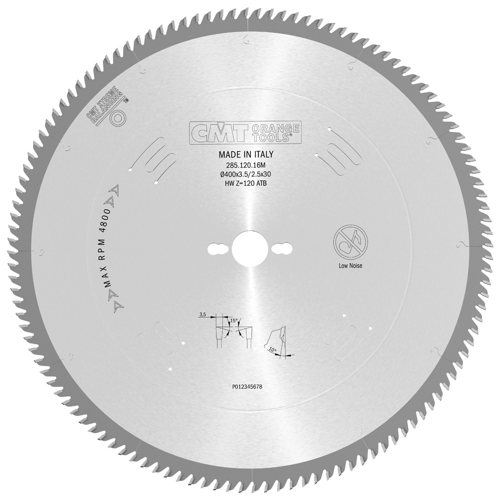 CMT - Pilový kotouč Industrial na dokončovací řezy (D400x3,5 d30 Z120 HM)