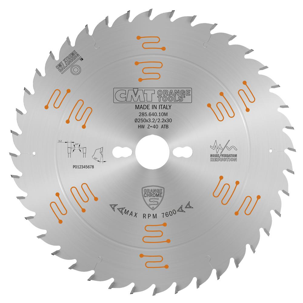 CMT - Pilový kotouč CHROME (D250x3,2 d30 Z40 HM)