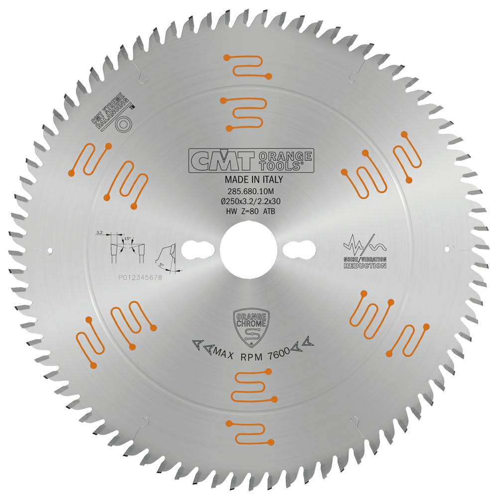 CMT - Pilový kotouč CHROME (D250x3,2 d30 Z80 HM)