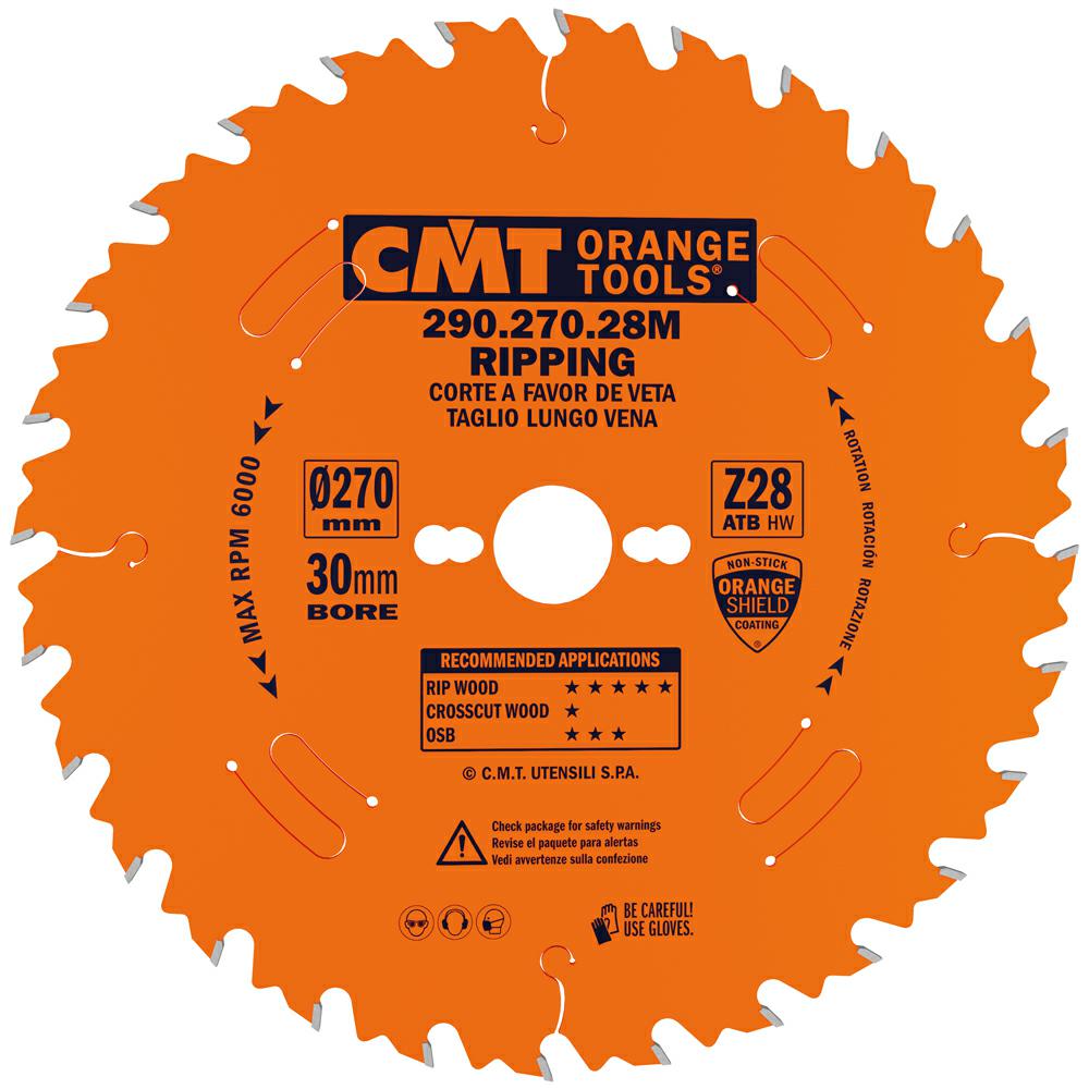 CMT - Kotouč Industrial na dřevo (D270x2,8 d30 Z28 HM)