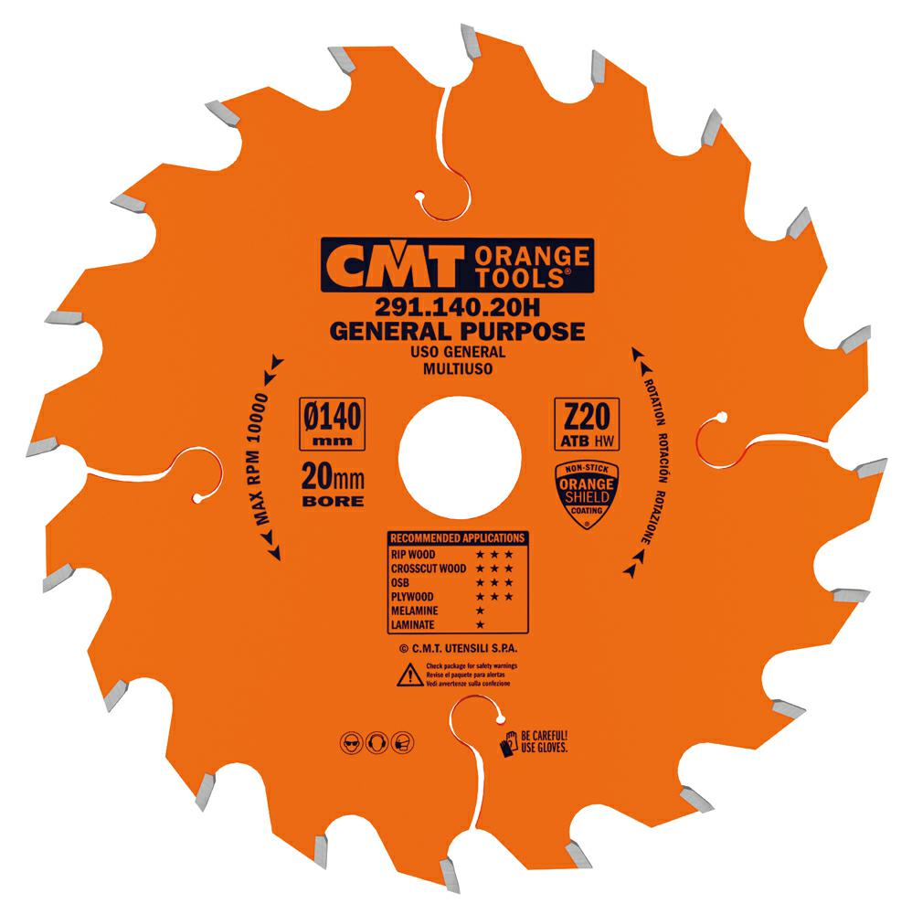 CMT - Univerzální kotouč pro elektronářadí (D140x2,4 d20 Z20 HM)