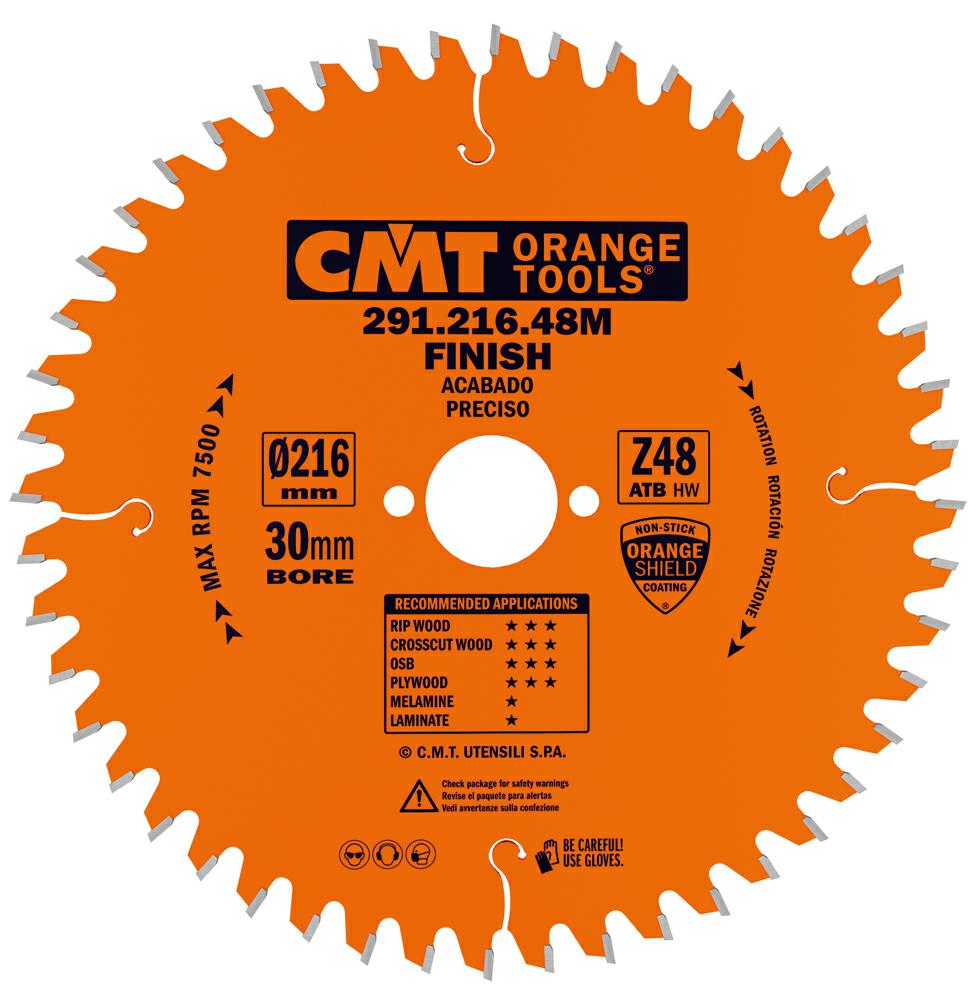 CMT - Univerzální kotouč pro elektronářadí (D216x2,8 d30 Z48 HM)
