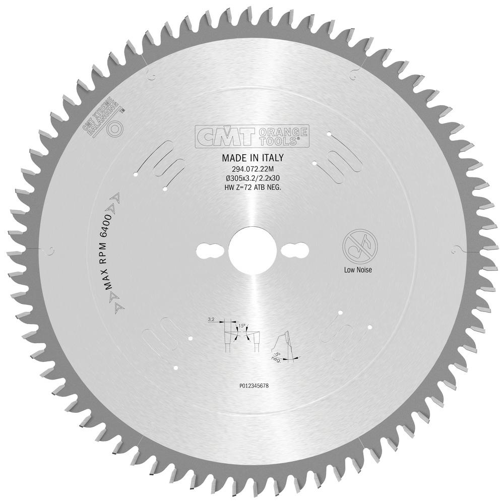 CMT - Pilový kotouč Industrial na dokončovací řezy (D305x3,2 d30 Z72 HM)