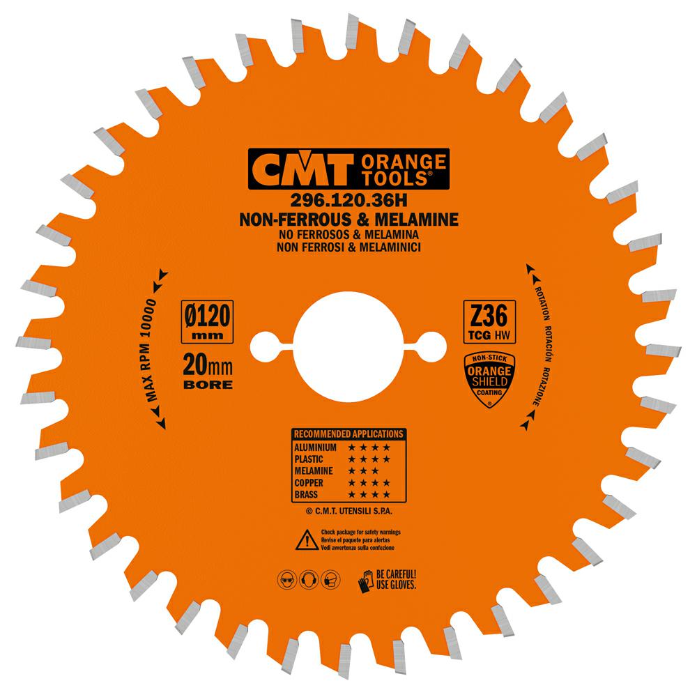 CMT - Kotouč na lamino, plast a neželezné kovy (D120x1,8 d20 Z36 HM)