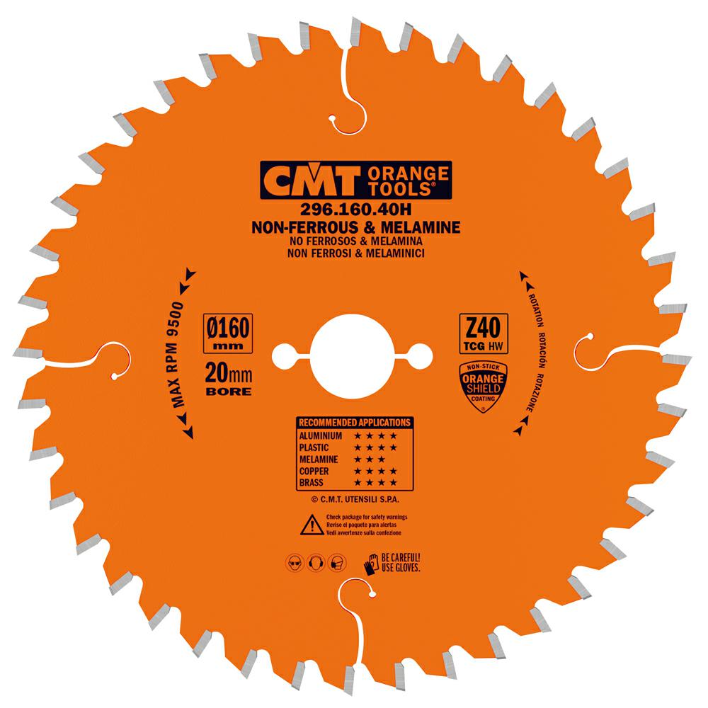 CMT - Kotouč na lamino, plast a neželezné kovy (D160x2,2 d20 Z40 HM)