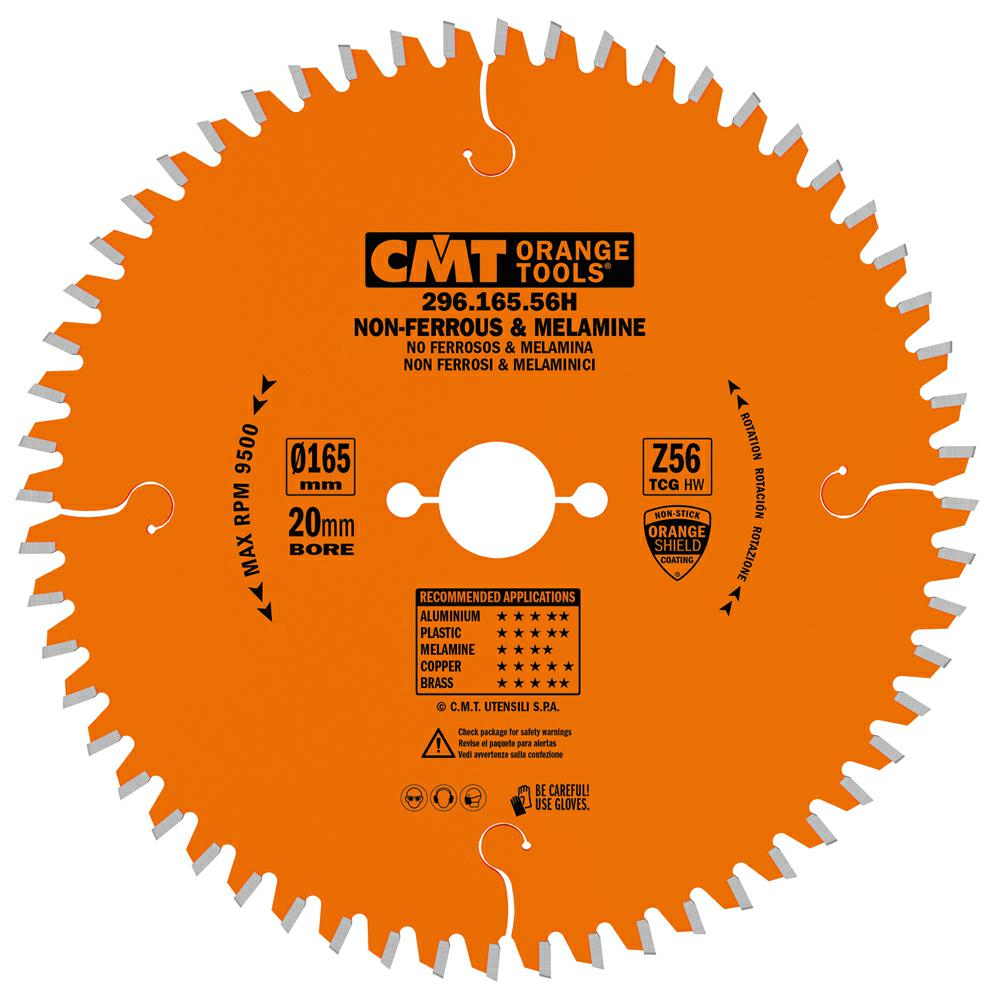 CMT - Kotouč na lamino, plast a neželezné kovy (D165x2,2 d20 Z56 HM)