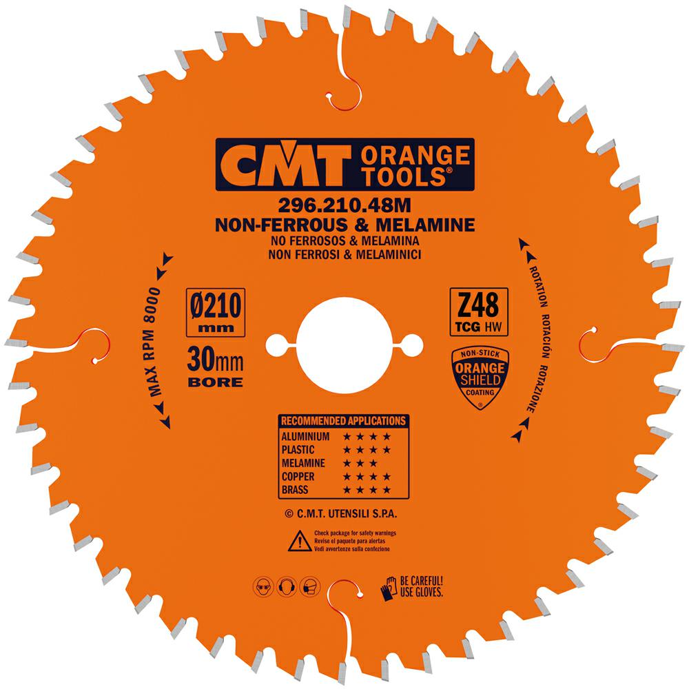 CMT - Kotouč na lamino, plast a neželezné kovy (D210x2,8 d30 Z48 HM)