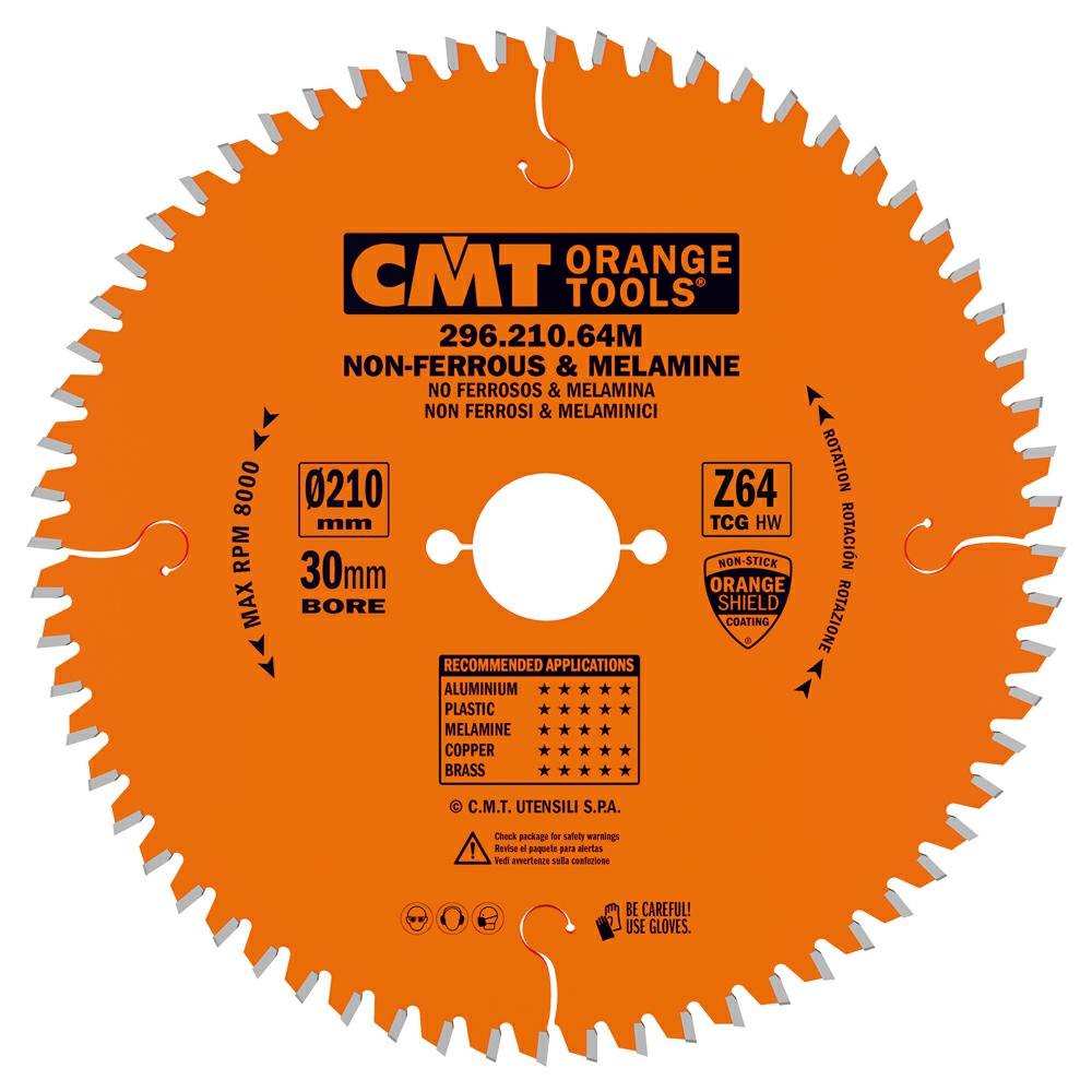CMT - Kotouč na lamino, plast a neželezné kovy (D210x2,8 d30 Z64 HM)