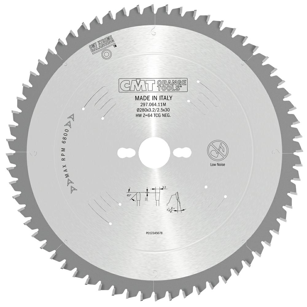 CMT - Kotouč na lamino, plast a neželezné kovy (D280x3,2 d30 Z64 HM)