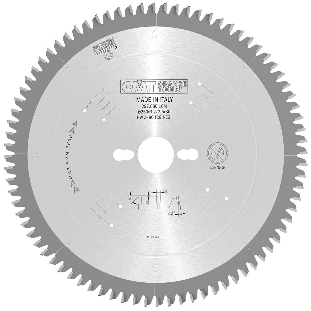 CMT - Kotouč na lamino, plast a neželezné kovy (D250x3,2 d30 Z80 HM)
