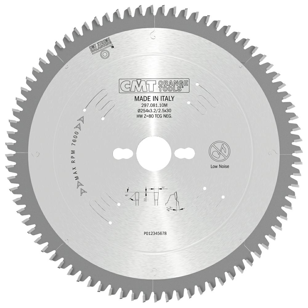 CMT - Kotouč na lamino, plast a neželezné kovy (D254x3,2 d30 Z80 HM)