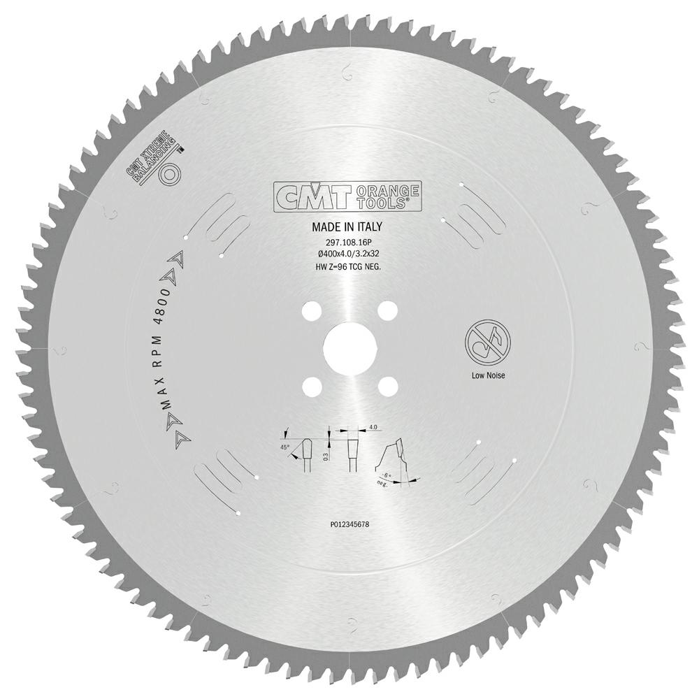 CMT - Kotouč na lamino, plast a neželezné kovy (D400x3,8 d32 Z108 HM)