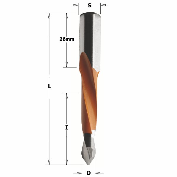 Kolíkovací vrták průchozí EXTREME (D=6 mm; I=35 mm; L=70 mm; Z2) LH