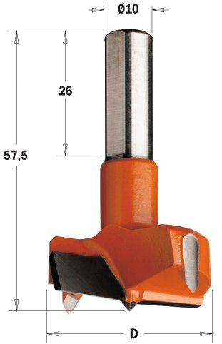 Sukovník pro strojní vrtání (D=15 mm; L=57,5 mm; Z2) LH