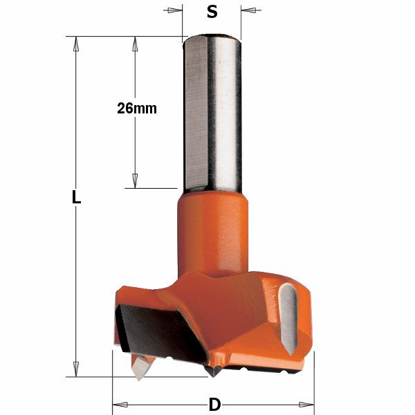 Sukovník pro strojní vrtání s lamačem třísky (D=45 mm; L=57,5 mm; Z2) LH