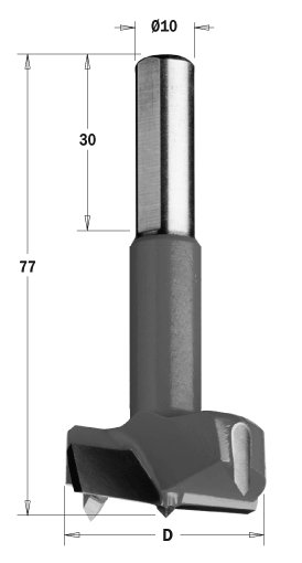 Sukovník pro strojní vrtání (D=18 mm; L=77 mm; Z2) RH