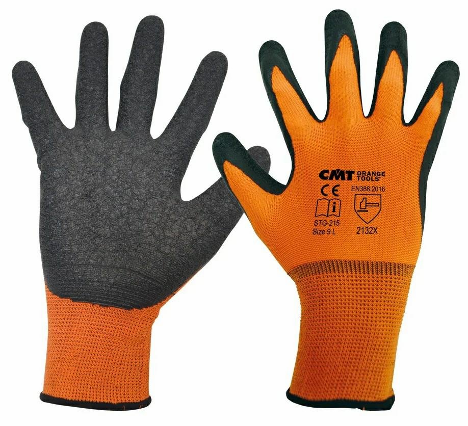 CMT Ochranné rukavice potažené latexem - M